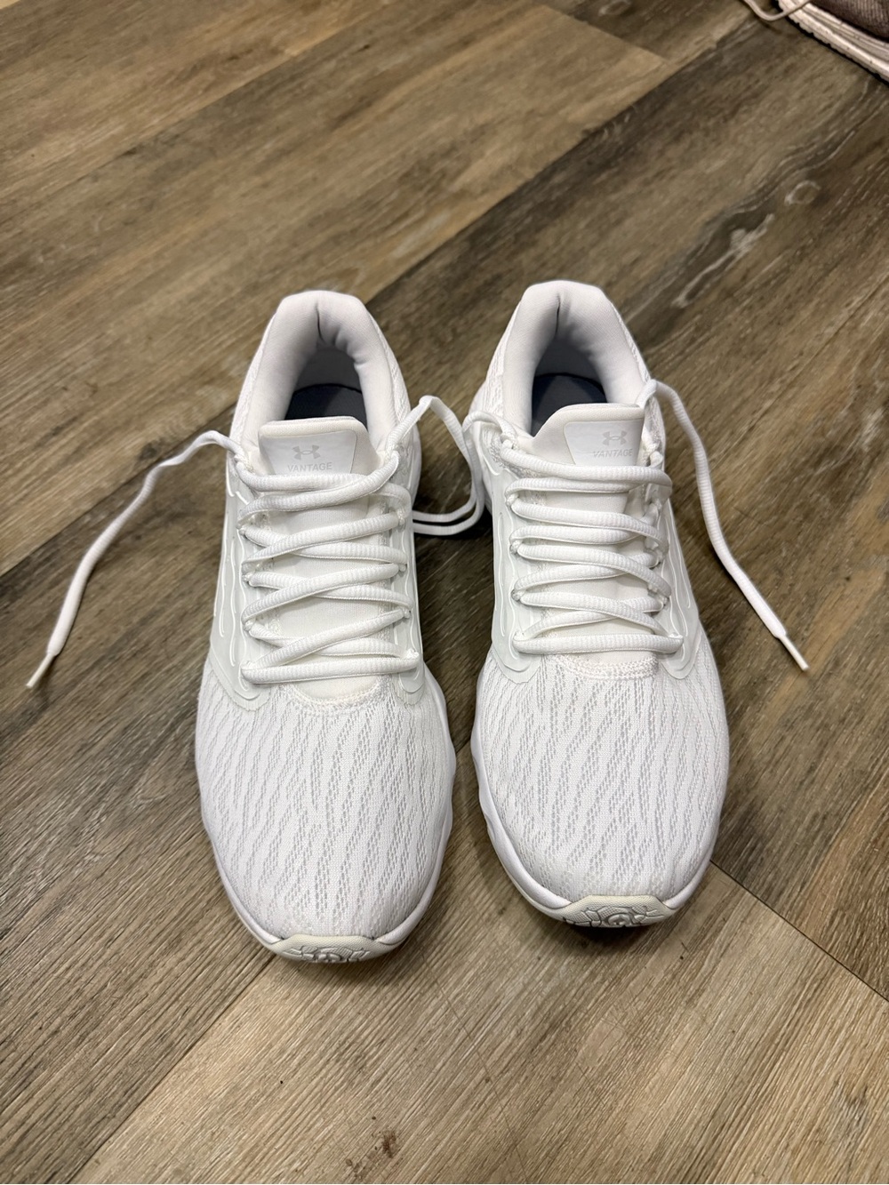Under Armour White Athletic Shoes with Subtle Gray Insole